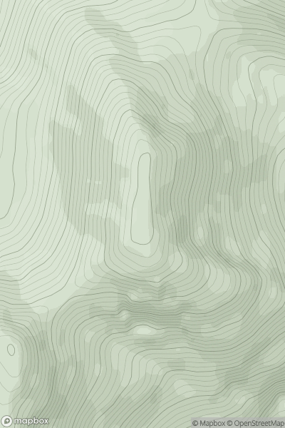 Thumbnail image for Meall na Teanga [Loch Arkaig to Glen Moriston] showing contour plot for surrounding peak
